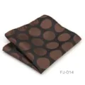 Pañuelo de bolsillo para traje de hombre con patrón de topos marrones, elegante tela de poliéster. - Geométrico Negro Marrón
