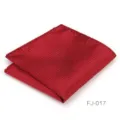 Pañuelo de bolsillo rojo para hombre con patrón jacquard H clásico, estilo de negocios. - Rojo Patrón H