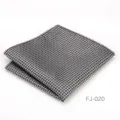 Pañuelo de bolsillo clásico para hombre patrón geométrico negro y blanco elegante - Geométrico Blanco y Negro