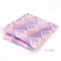 Pañuelo de bolsillo hombre traje seda rosa morado patrón geométrico estilo negocios - Rosa Morado Degradado Geométrico