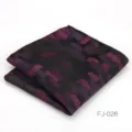 Pañuelo de bolsillo para hombre con motivo abstracto violeta, elegante accesorio. - Negro Morado Abstracto