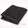 Pañuelo de bolsillo hombre negro patrón lujo tela seda traje accesorio elegante - Patrón sutil negro