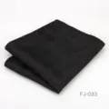 Pañuelo de bolsillo para hombre traje negro estampado accesorio de negocios boda moda - Negro Jacquard