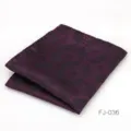 Pañuelo de bolsillo morado para hombre jacquard traje estilo británico accesorio de negocios - Morado Oscuro Floral Vintage Jacquard