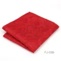 Pañuelo de bolsillo rojo con estampado paisley para hombre, accesorio de traje clásico. - Rojo Paisley