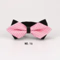Herren spitz Fliege rosa gestreift Mode Bräutigam Hochzeit Party Halsbekleidung Accessoire - NO.16