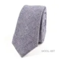Men's wool herringbone slim necktie business casual formal wear accessory neck tie - Gray