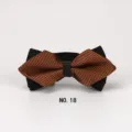 Modischer spitzer Herren Fliege gestreift Hochzeit Bräutigam Fliege Krawatte Accessoire - NO.18
