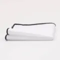 Men's white cotton pocket square with black trim, elegant suit accessory handkerchief. - Black Edged