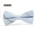 Classic men's British style plaid cotton bow tie, perfect for casual and formal wear. - MG-118