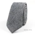 Corbata estrecha de lana gris para hombre estilo elegante negocios boda británica - Gris