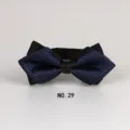 Herren spitze Fliege blau kariert Mode Hochzeit Bräutigam Smoking Halsschmuck Zubehör - NO.29
