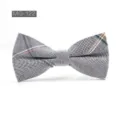 Nœud papillon classique en coton à carreaux gris pour homme, style britannique. - MG-122