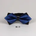 Modische blaue karierte spitze Herrenfliege für formelle Hochzeiten und Party Anlässe. - NO.31