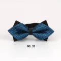 Herren spitz blaue schwarze gewebte Fliege Hochzeit Braeutigam Modedesign Anzug Halsschmuck - NO.32