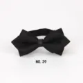 Schwarze plissierte spitz zulaufende Fliege für Herren, stilvoller Bräutigam Kragen Accessoire. - No.39
