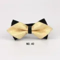 Goldenes spitzes Herrenfliege rautenförmiges Hochzeits formeller Anzug Halsschmuck Accessoire. - NO.40