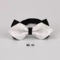Spitz zulaufende Herren Fliege in Schwarz-Weiß, elegantes Accessoire für Hochzeit und Anlässe. - NO.43