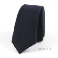 Corbata Delgada de Lana Azul Marino Hombre Negocios Formal Boda Estilo Britanico - Azul marino