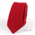 Corbata delgada de lana roja para hombre, accesorio clásico de negocios boda formal cuello. - Rojo