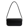 Minimalist black shoulder bag underarm bag stylish versatile daily commuting crossbody bag - No Pendant / Black