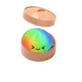 Rainbow stuffed baozi squeeze toy with steamer basket, cute stress relief sensory toy for kids. - 1 Piece/Pack