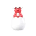 Cute red dinosaur hatching from egg bath toy for kids water play and fun in the bathroom. - Red