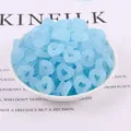 ciondoli in resina a cuore glassato blu per gioielli fai-da-te e accessori di colla, forniture d'arte. - Azzurro