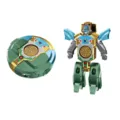 Transforming robot fidget spinner 2-in-1 decompression toy, green and blue mechanical design. - Green