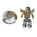 Transforming robot fidget spinner toy, 2-in-1 decompression toy, silver and gold finish. - Silver