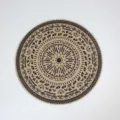 Nordic round jute placemat vintage bohemian woven table mat for dining room home decor 38cm - No Tassel Black Picture 3 38cm