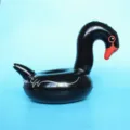 Aufblasbarer schwarzer Schwan Getränkehalter Pool Schwimmring für die Sommerparty - Schwarzer Schwan-Untersetzer