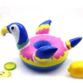 Aufblasbarer Papagei Getränkehalter Süßer Pool Schwimmer PVC Becherhalter für Party - Papagei-Untersetzer