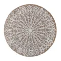 Nordic round jute placemat vintage cotton linen table mat bohemian rustic kitchen decor - No Tassel White Picture 7 38cm