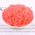 ciondoli a cuore glassato rosa in resina, simpatici cabochon di caramelle dolci fai da te per gioielli - Rosso
