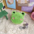 Mini plush frog coin purse cute animal key pouch cartoon wallet pendant for women and kids. - Frog
