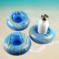 Aufblasbarer Getränkehalter für Pool Party, blauer schwimmender Getränkehalter für Wasser. - Meereswellen-Untersetzer