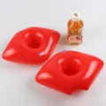 Roter PVC Aufblasbarer Getränkehalter Pool Party Schwimmender Becherhalter 2Stk - Rote Lippen-Untersetzer