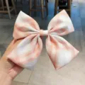 Pince à Cheveux Nœud Carreaux Rose Mignon Accessoire de Coiffure JK pour Fille Variante - Rose Énergique
