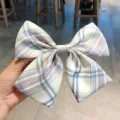 Joli nœud papillon à carreaux pince à cheveux pour femmes, accessoires mignons JK style chic. - Champ Étoilé