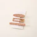 Acrylic acetate hair clip set, 3-piece leopard print hairpin style for daily sweet styling. - 10#