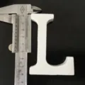 White wooden letter L ornament for home decor photography prop with precise size. - White Letter L