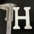 White wooden letter H home decor ornament display photography prop detail size reference - White Letter H