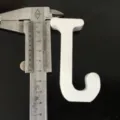 White wooden letter J ornament home decor photography prop with caliper size display - White Letter J