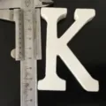 White wooden letter K decor ornament photography prop for wedding home display showcase - White Letter K