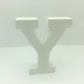 White wooden letter Y ornament home decor wedding photography prop freestanding display item - White Letter Y