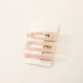 Acrylic acetate hair clips 3 piece set, stylish pink hair barrettes for women and girls. - 17#