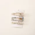 Acrylic hair clip set, 3 pieces geometric acetate barrettes for women and girls daily wear. - 18#
