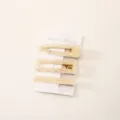 Acrylic acetate hair clip 3-piece set gold foil side barrette minimalist hair accessories - 20#