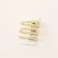 Green acrylic hair clips 3-piece set, cute geometric hairpins for women and girls daily wear. - 23#
